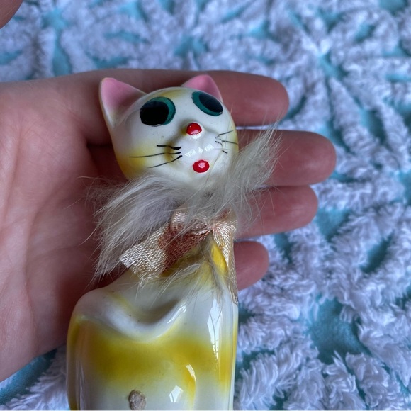 Vintage Salt & Pepper shaker set kitty cats anthropomorphic big eye cats - Picture 8 of 8